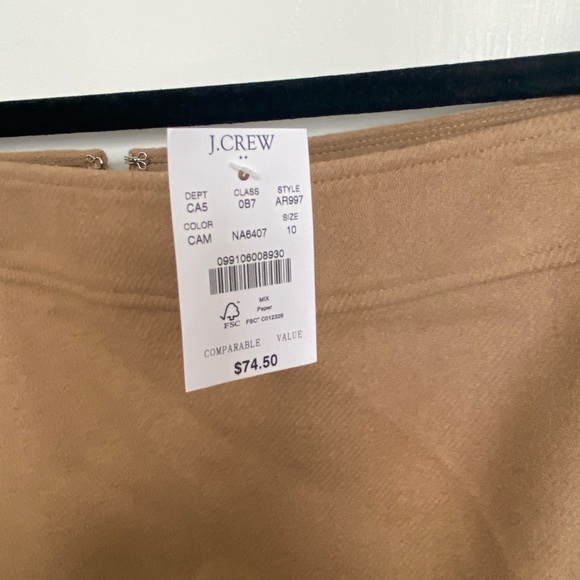 JCrew Factory Tan Wool Miniskirt - Picture 2 of 4